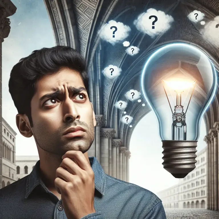 Visual representation of "skepticism" - Thinking or expressing doubt about something supposed to be true or taken for granted.