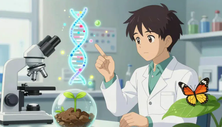 Visual representation of "biology" - Science that studies life and living things.