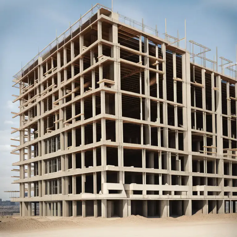 Visual representation of "skeleton" - The structural base of a building or object.