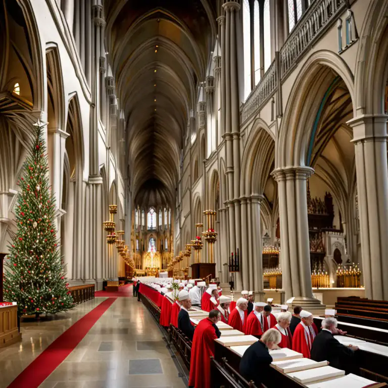 Visual representation of "cathedral" - The group of clergy and other officials in a Christian cathedral.