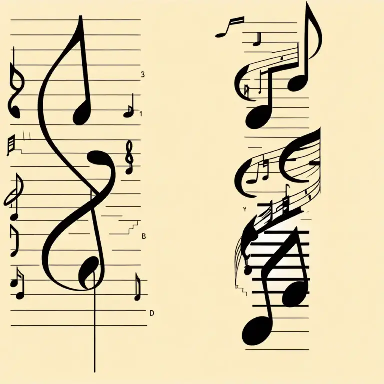 Visual representation of "via" - (music) With a change of direction