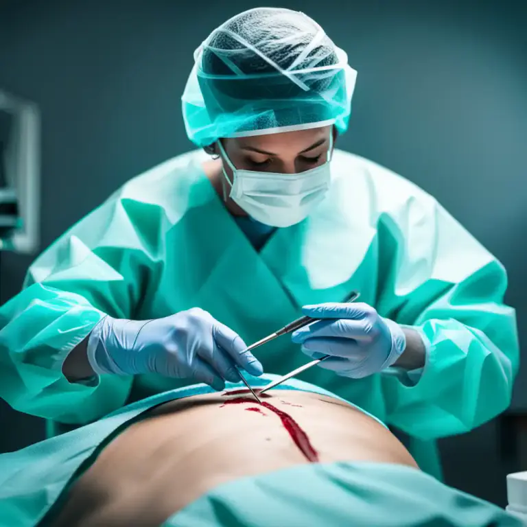 Visual representation of "invasive" - Entering a body in a medical procedure