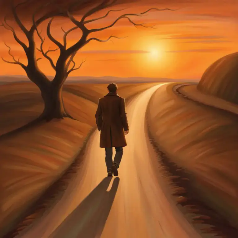 Visual representation of "trudge" - A difficult or laborious walk, typically in an exhausted or dispirited manner