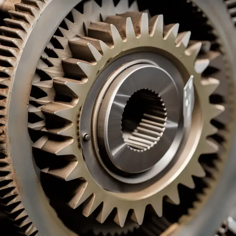 Visual representation of "tooth" - A ridge of hard material placed radially around the circumference of a wheel.