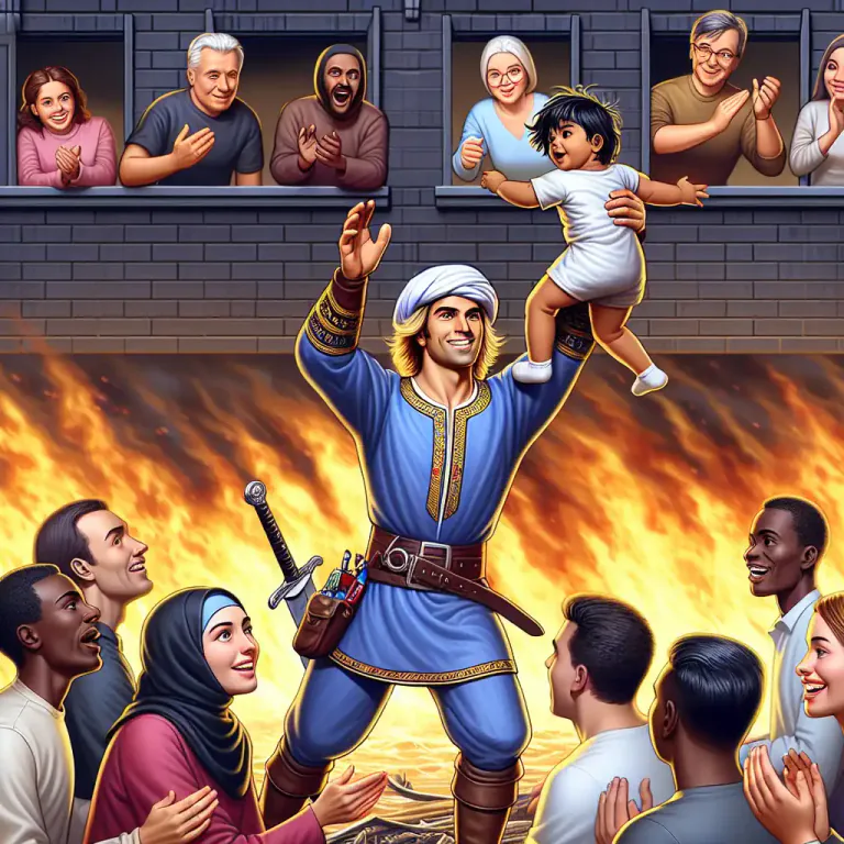 Visual representation of "bravo" - A man known for being brave or daring