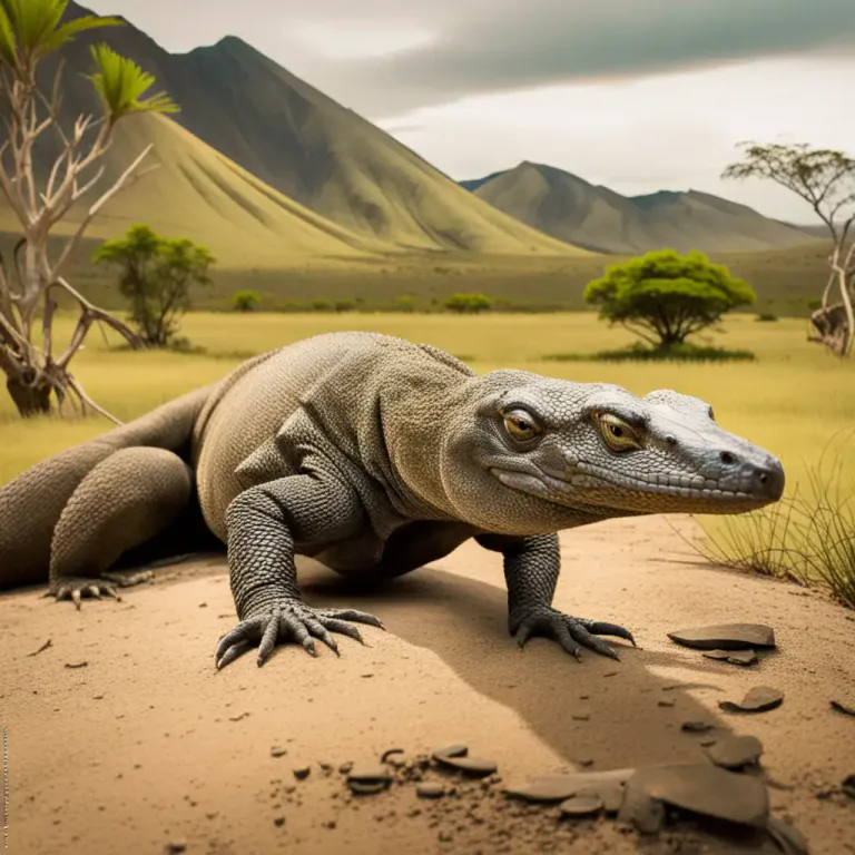 Visual representation of "monitor" - A large reptile similar to a lizard