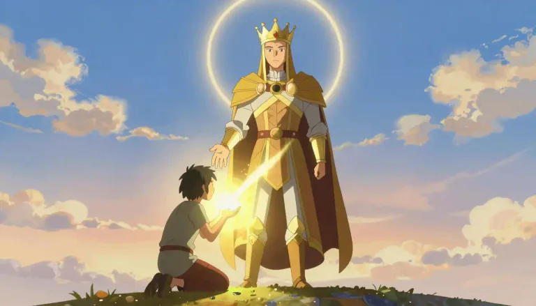 Visual representation of "godlike" - Having great power or beauty like a god.