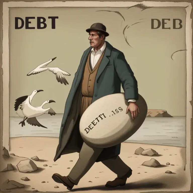 Visual representation of "albatross" - Something that causes great concern or worry, a burden.