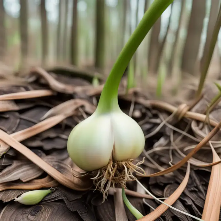 Visual representation of "ramp" - A wild onion with a strong garlic odor, found in North America