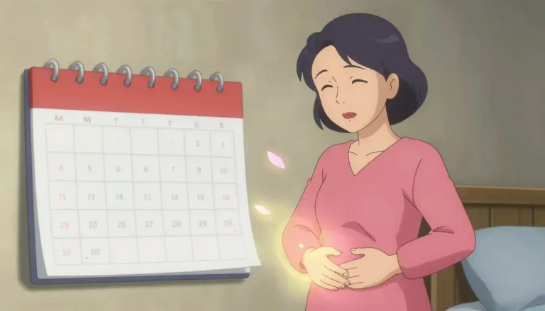 Visual representation of "menopause" - The time in a woman's life when she stops having periods and is no longer able to get pregnant naturally.