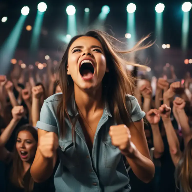 Visual representation of "be/get carried away" - To get extremely excited or enthusiastic about something