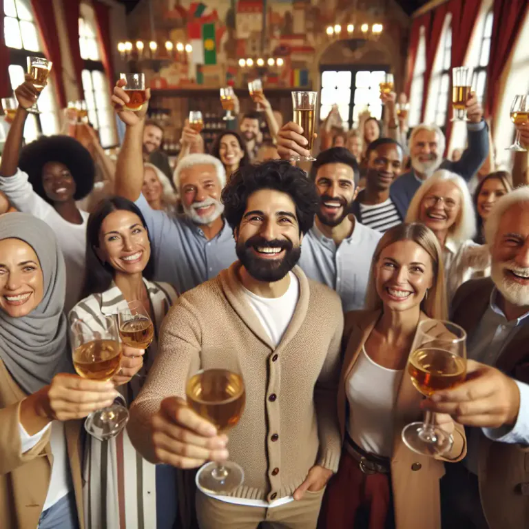 Visual representation of "wassail" - A toast given while drinking someone's health during a wassail
