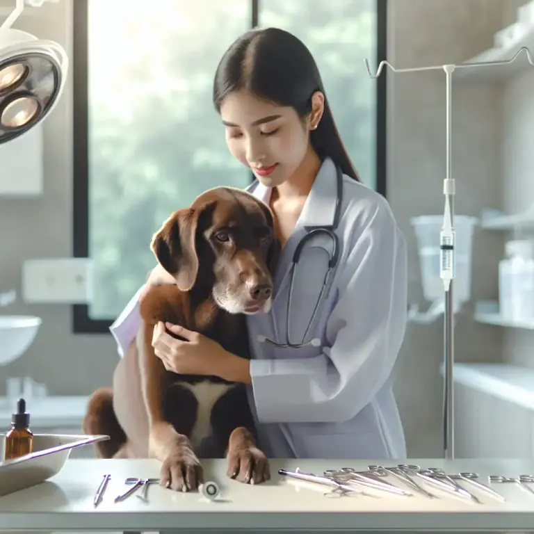 Visual representation of "neuter" - To remove the sex organs from an animal so it cannot have babies.