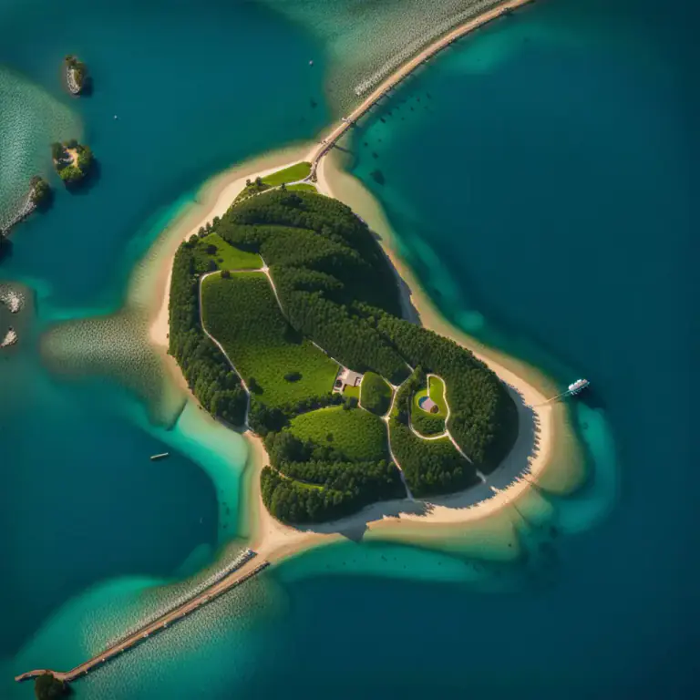 Visual representation of "fish" - A narrow piece of land