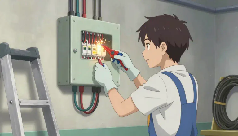 Visual representation of "electrician" - A person who installs, maintains and repairs electrical systems and equipment.