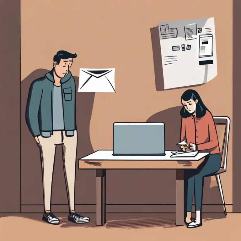 Visual representation of "hear from" - To receive a response or answer from someone.