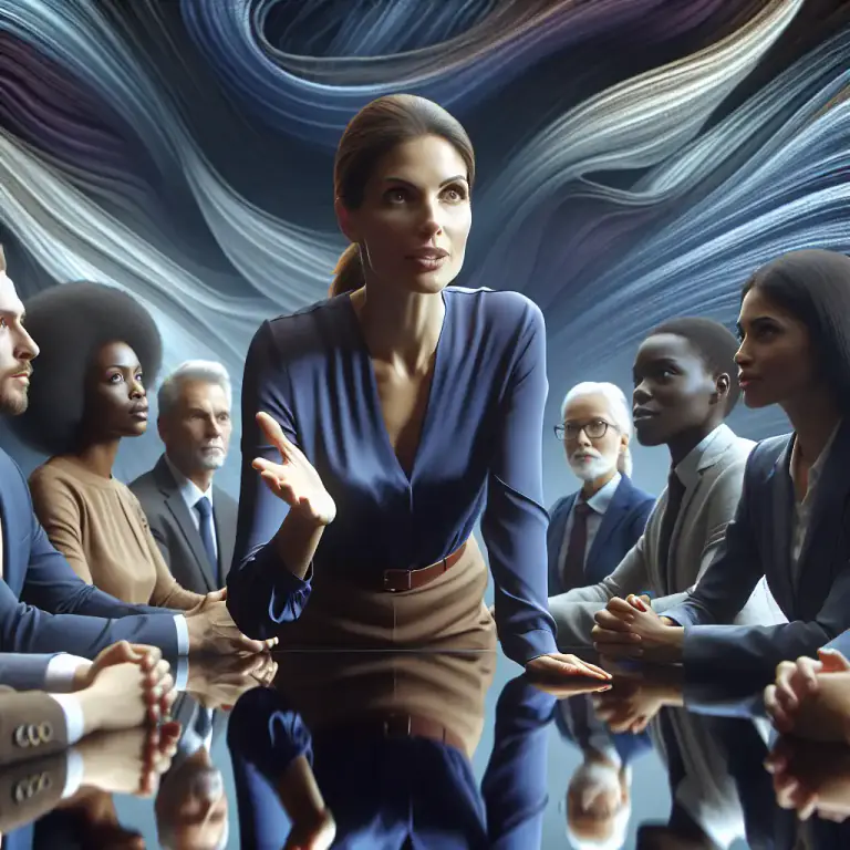 Visual representation of "fluid" - Ability to express oneself smoothly and eloquently.