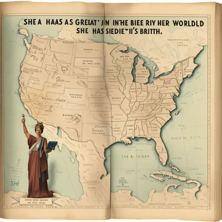 Visual representation of "she" - Used to refer to a country or nation