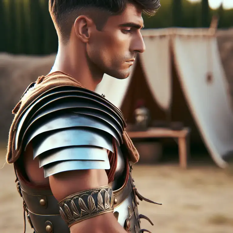 Visual representation of "armlet" - In ancient times, a metal band worn by soldiers on the upper arm as part of their uniform.
