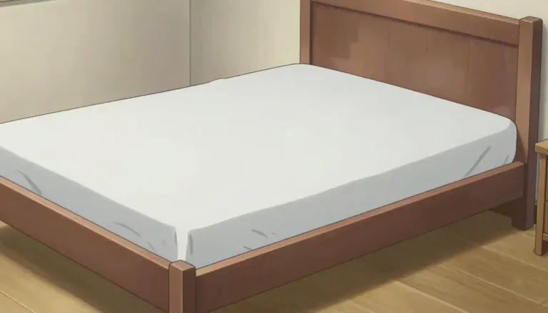 Visual representation of "bedframe" - The frame or structure that supports a mattress in a bed.