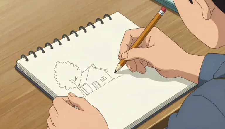 Visual representation of "draw" - Produce a picture or diagram by making lines and marks.