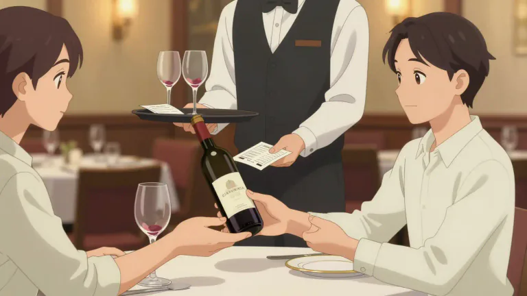 Visual representation of "corkage" - A fee charged at restaurants for serving wine or some beverage you brought in yourself.