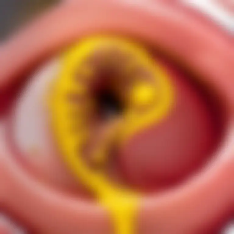 Visual representation of "slime" - An oozy, foul discharge from a wound or sore