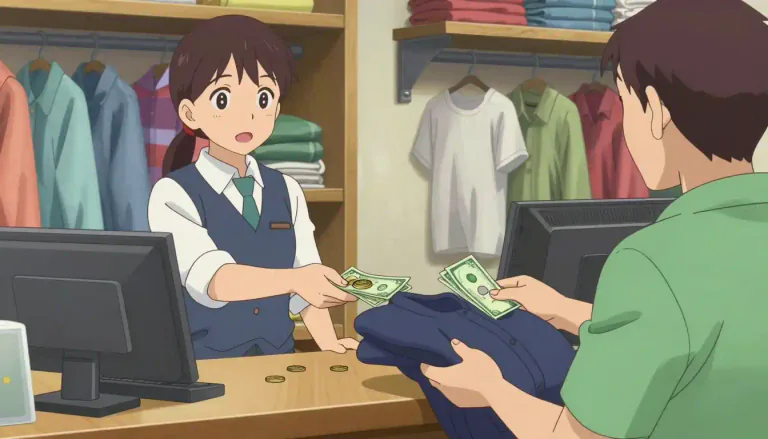 Visual representation of "refund" - Money that someone receives back because they paid too much, or returned goods