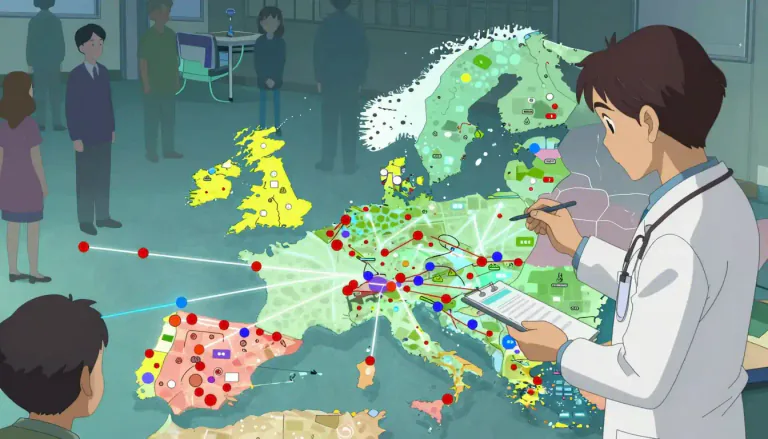 Visual representation of "epidemiological" - Related to the study of diseases, how they spread, and their effects on groups of people.
