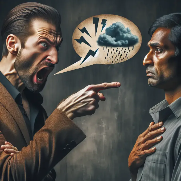 Visual representation of "invective" - Abusive or venomous language used to express blame or censure