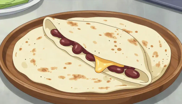 Visual representation of "tortilla" - A flat, round bread made from cornmeal or flour, usually filled with other ingredients.