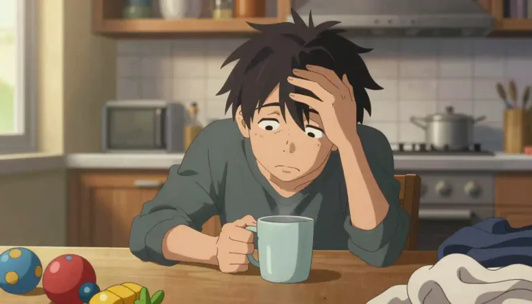 Visual representation of "frazzled" - Feeling tired, stressed or weary due to mental or physical exhaustion.