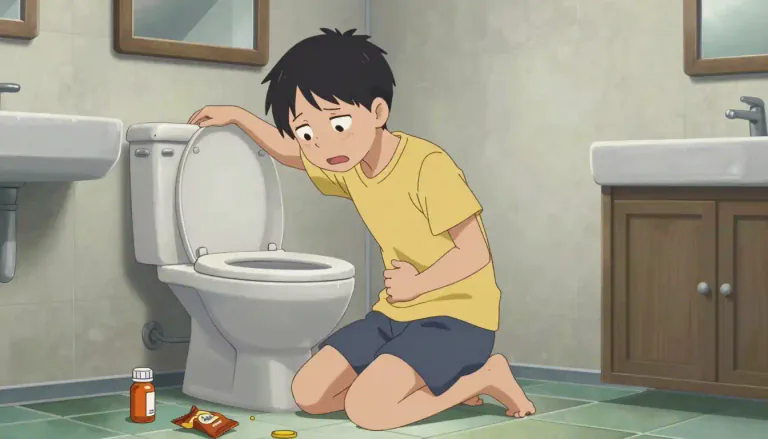 Visual representation of "bulimia" - A mental illness where a person tends to eat a large amount of food and then make themselves vomit, or use drugs to help with digestion (laxatives) to prevent weight gain.