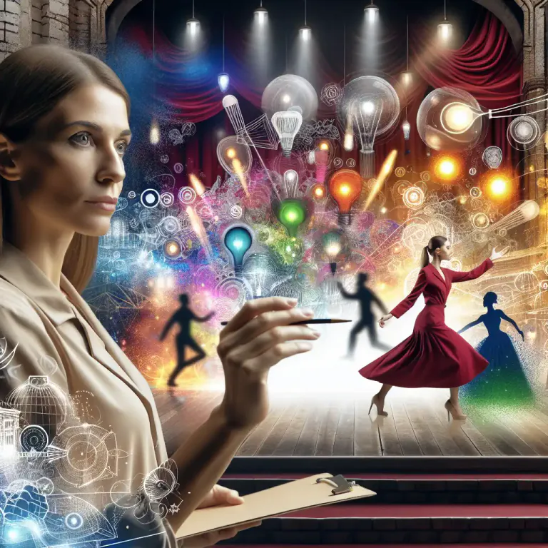 Visual representation of "artistically" - In a way that relates to the methods and principles of art.
