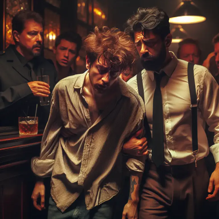 Visual representation of "soused" - A drunkard.