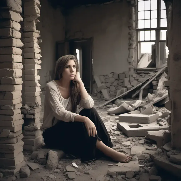 Visual representation of "adversity" - Hardship or difficulty caused by a loss or a disaster