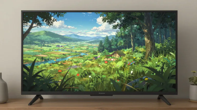 Visual representation of "widescreen" - A screen that is much wider than it is tall, often used to display movies or videos.