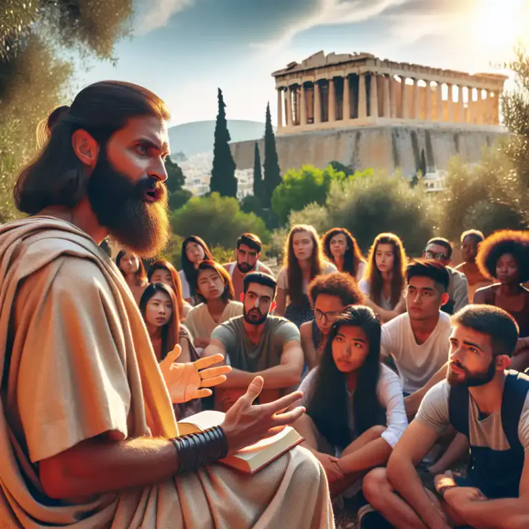 Visual representation of "sophist" - In ancient Greece, a professional teacher of philosophy and rhetoric