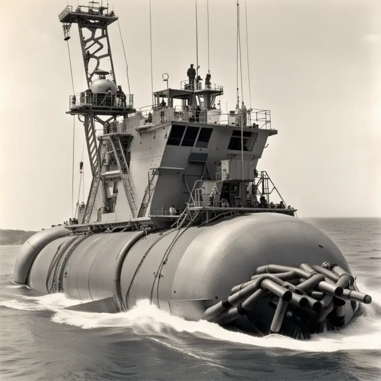 Visual representation of "anaconda" - A type of large mine designed by the US Navy to clear mines from the sea.