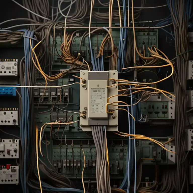 Visual representation of "main" - The part of an electrical circuit that distributes power