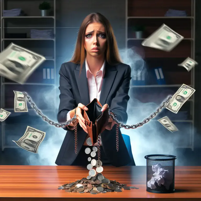 Visual representation of "irrecoverable" - In accounting, a debt or investment that cannot be collected or recovered