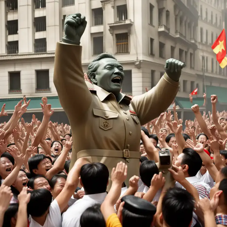 Visual representation of "overthrow" - An act of removing or forcing out someone from power