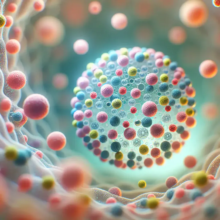 Visual representation of "granule" - A small compact particle in organisms or cells.