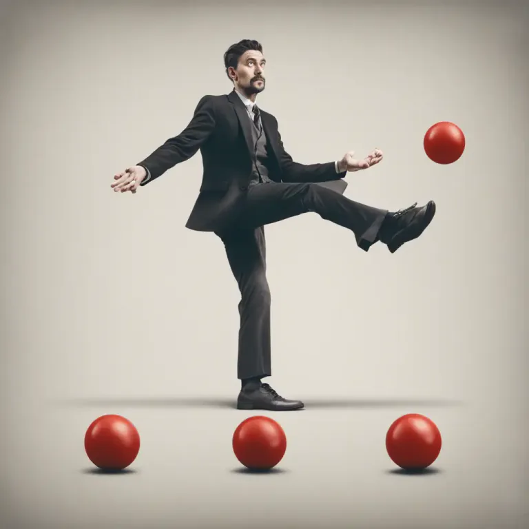 Visual representation of "keep somebody on their toes" - To make someone stay alert, focused or ready for any situation.