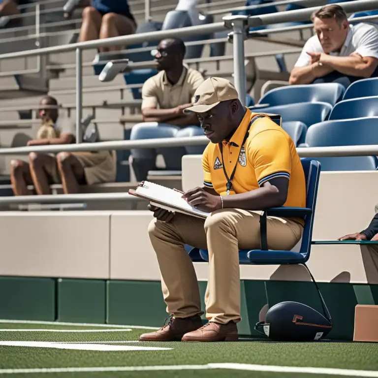 Visual representation of "scout" - A person who looks for talented individuals, such as athletes or actors