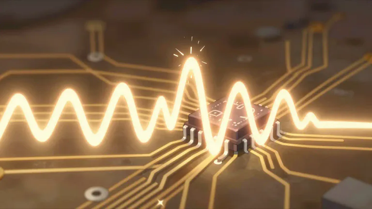 Visual representation of "modulate" - In electronics, to vary the frequency, amplitude, phase, or other characteristic of (a signal).