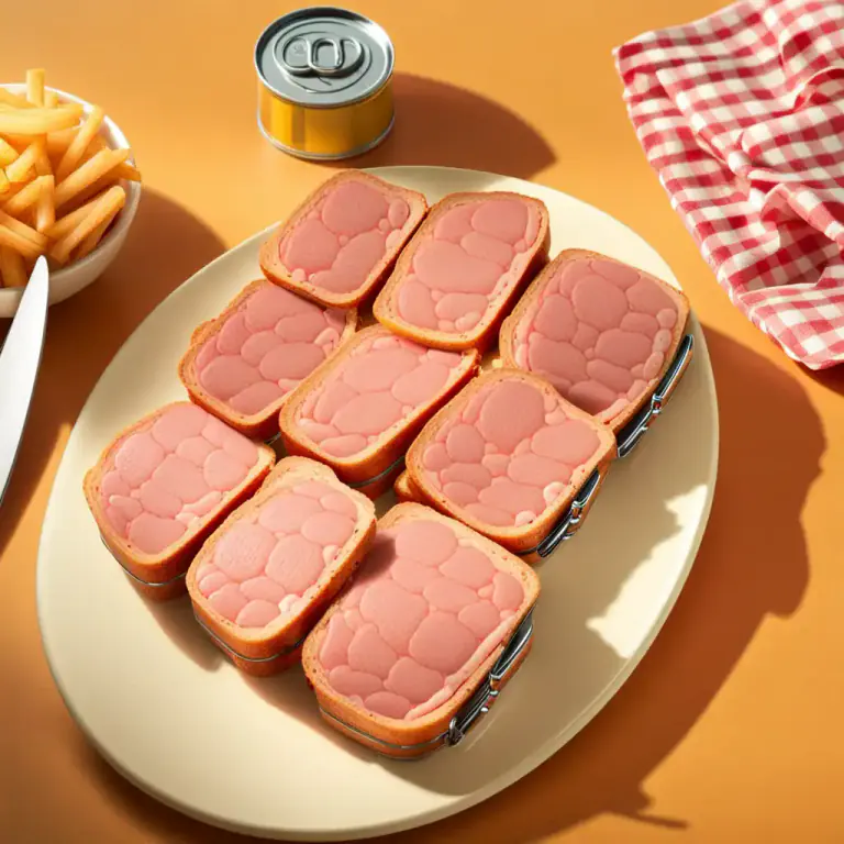 Visual representation of "spam" - A canned meat product made mainly from ham.