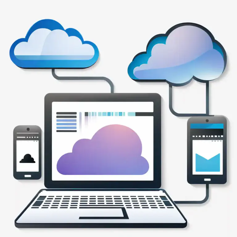 Visual representation of "in sync" - In computer technology, having data the same across devices.