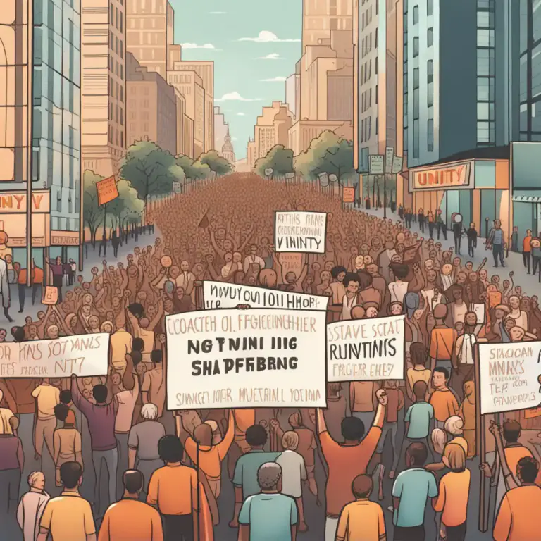 Visual representation of "parade" - To walk or march together in public, especially as a way of celebrating or protesting something
