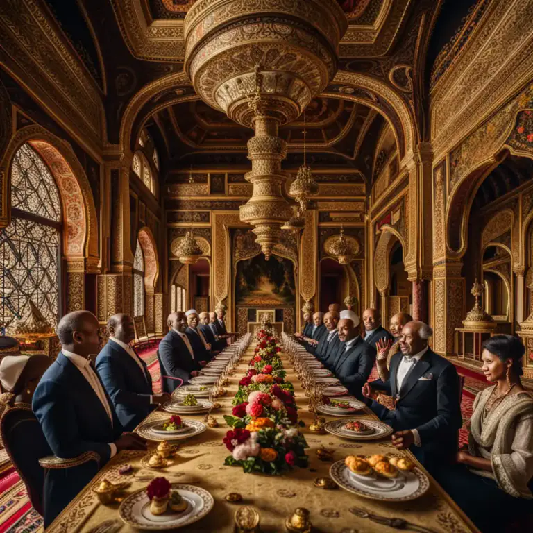Visual representation of "formal" - Involving a lot of ceremony or tradition